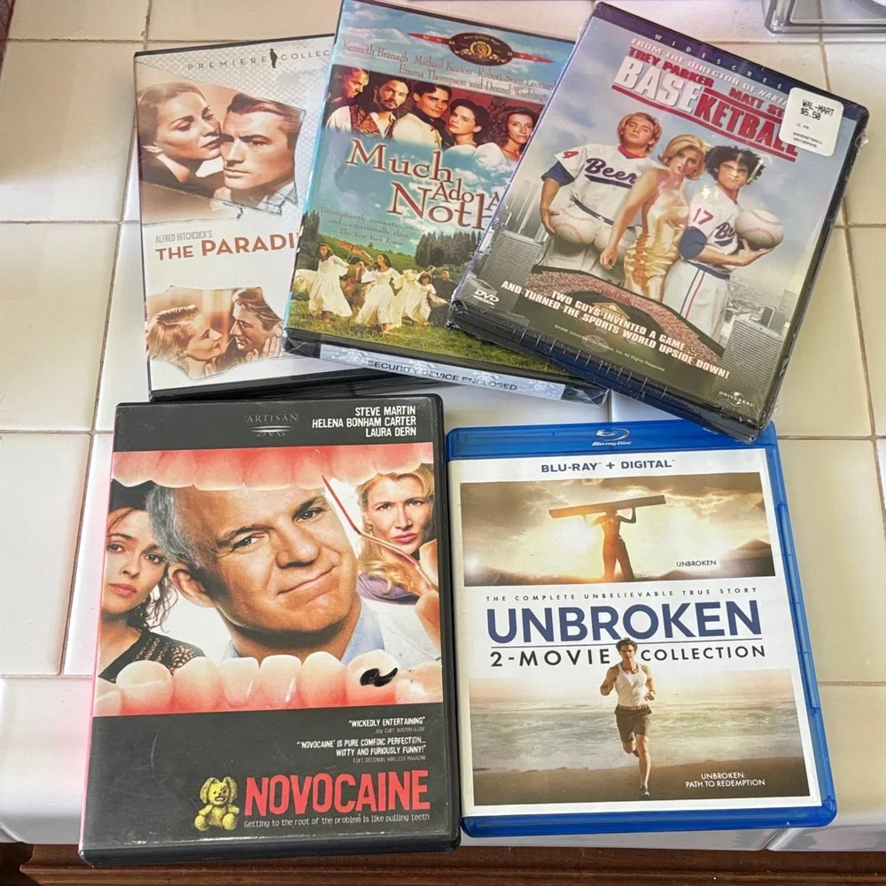 Mixed DVD Movie Lot - Novocaine, Unbroken, Much Ado & More